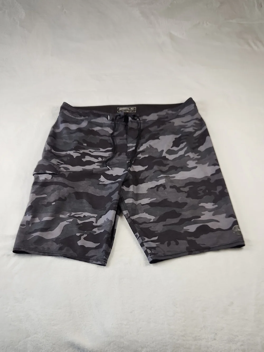 O'Neill Men's Hyperfreak‎ Boardshorts Grey And Black Camo Size 36